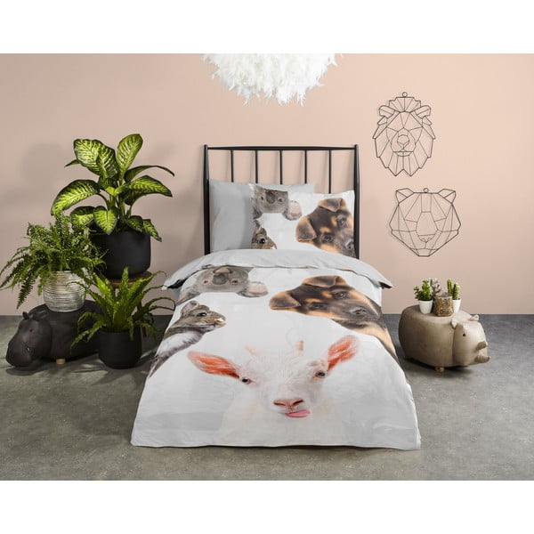 Единично удължено памучно детско спално бельо 140x220 cm Semmie – Good Morning-image-1