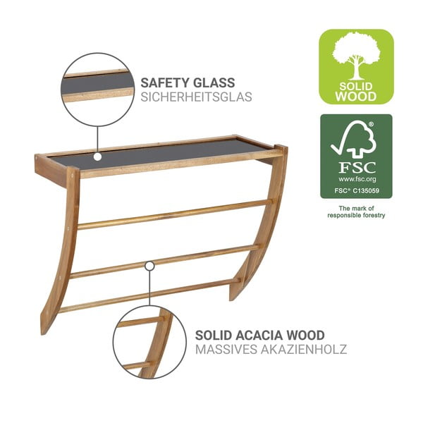 Стенна дървена поставка за кърпи в тъмно естествен цвят Fondi – Wenko-image-3