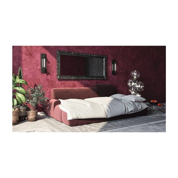 Тъмнорозов кадифен диван Devichy ъглов диван, ляв ъгъл Tous - devichy-image-3