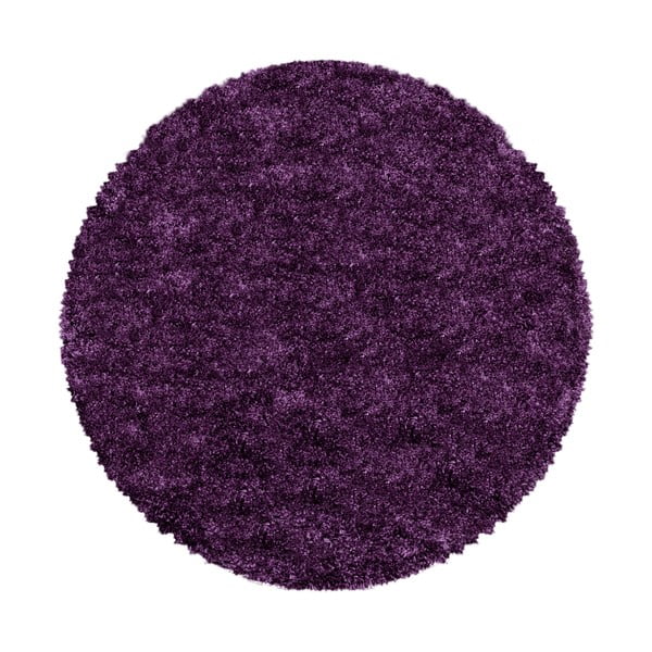 Тъмнолилав кръгъл килим ø 80 cm Fluffy – Ayyildiz Carpets