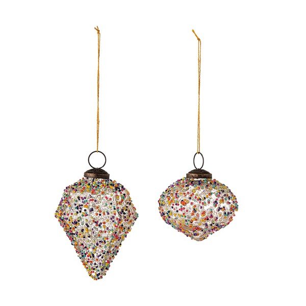 Стъклени Коледни украси в комплект 2 бр. ø 7,5 cm Chanda – Bloomingville