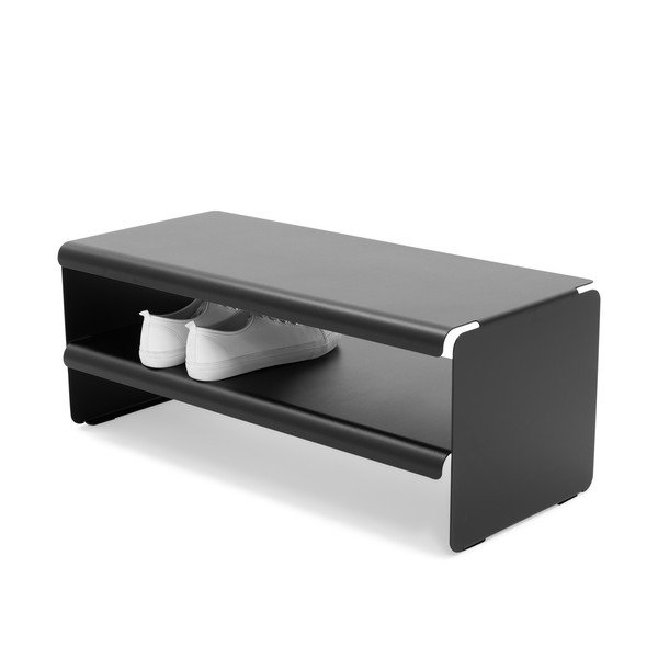 Черна стоманена стойка за обувки 71,5x28x31 cm Linea – Spinder Design-image-4