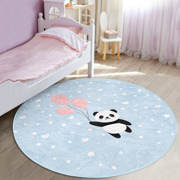 Светлосин детски килим ø 80 cm Comfort - Mila Home-image-1