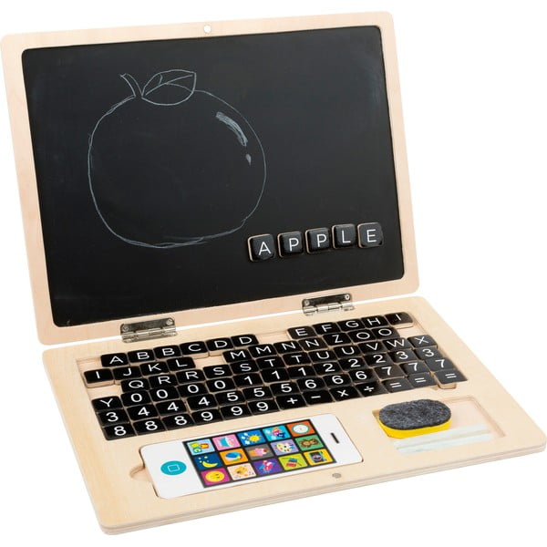 Дървен детски лаптоп с магнитна повърхност - Legler