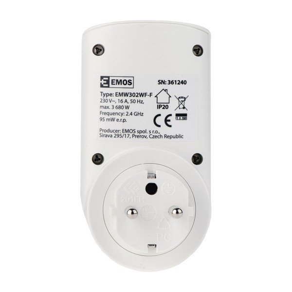 Wi-Fi гнездо с таймер - EMOS-image-1