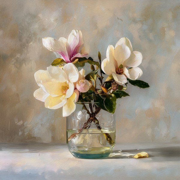 Печатна върху платно картина 32x32 cm Magnolias – Styler