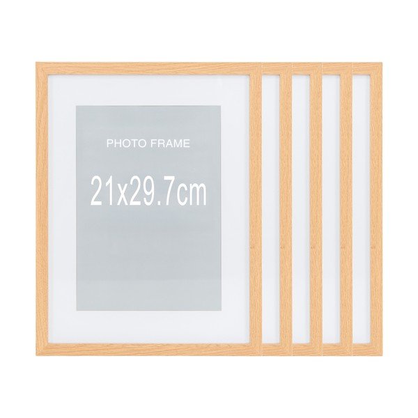 Рамка 5 бр. в естествен цвят 21x30 cm Marbella – House Nordic