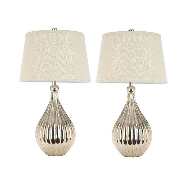 Sada 2 stolních lamp Elli Champagne