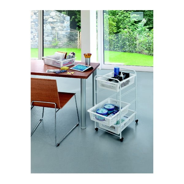 Мобилен рафт с 4 кошници Индия, дължина 35 cm - Metaltex-image-4