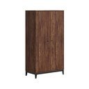 Гардероб от декор от орех в тъмно естествен цвят 100x190,5x55 cm Ilyas – Vipack