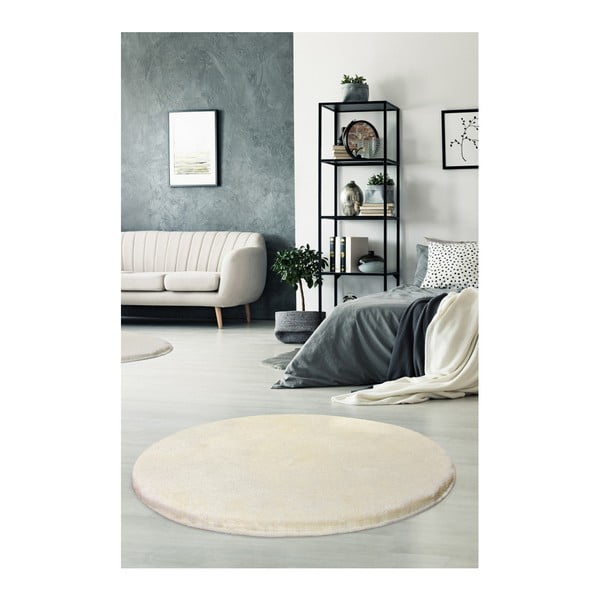 Кремавобял килим , ⌀ 90 см Milano - Unknown