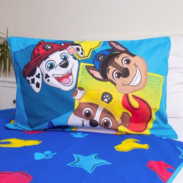 Синьо  памучно детско спално бельо 100x135 cm Paw Patrol "Pawsome days ahead" – Jerry Fabrics-image-3