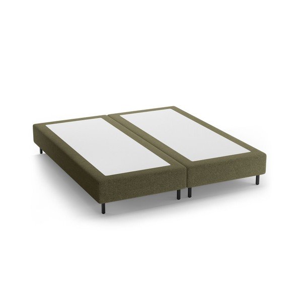 Зелено тапицирано двойно легло без табла 160x200 cm Whale – Micadoni 