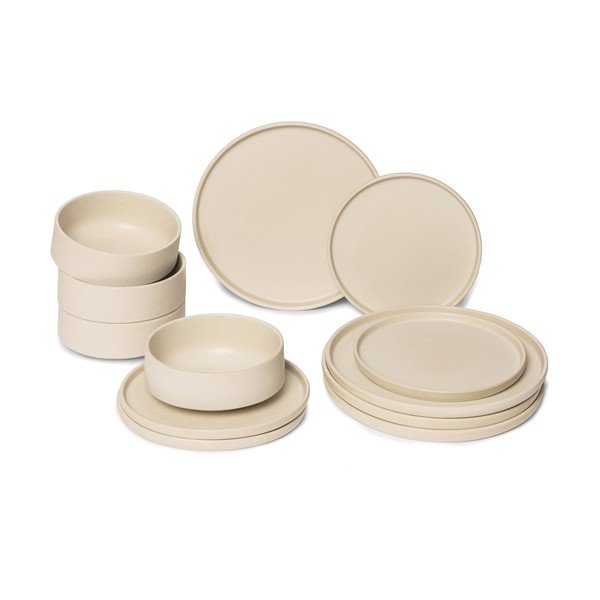 Керамичен кремав комплект от 12 части Malia - Bonami Selection