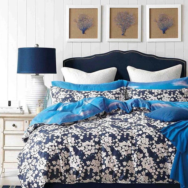 Памучно двойно спално бельо Diamond Achillea, 200 x 220 cm - DecoKing-image-1