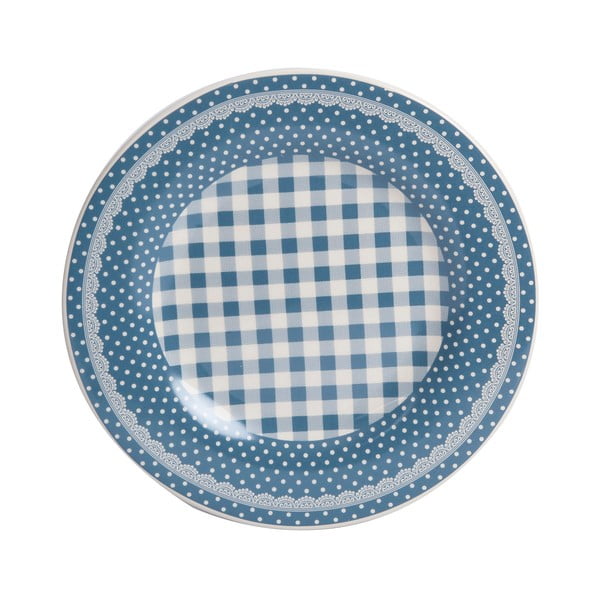 Dezertní talíř Blue Dots&Checks, 20.5 cm