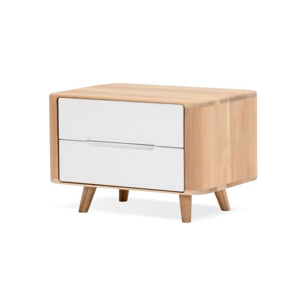 Нощно шкафче от дъбово дърво Едно, 60 x 42 cm Ena - Gazzda-image-2