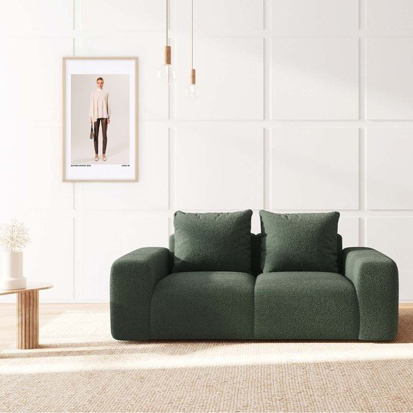 Зелен диван от букле 212 cm Monce – Rodier-image-1