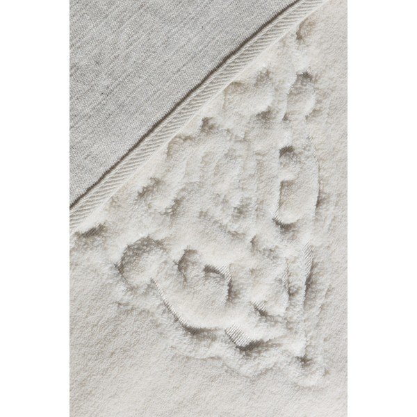 Комплект от 2 бели правоъгълни килима за баня Chilai Orient - Foutastic-image-1