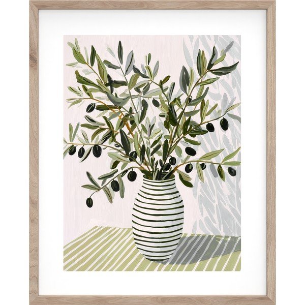 Печатна картина с включена рамка 40x50 cm Olive Bunch II – Styler