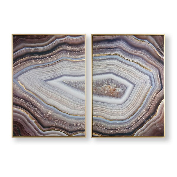 Комплект от 2 картини "Бляскави скъпоценни камъни", 50 x 70 cm - Graham & Brown