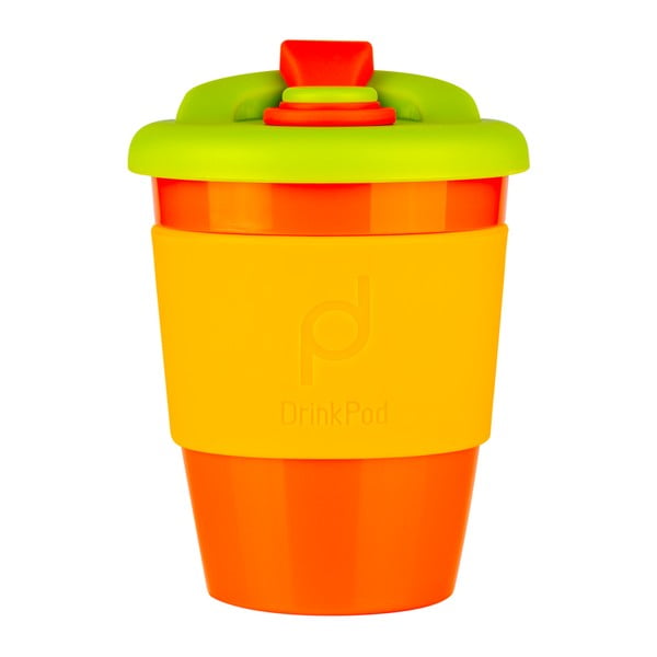 Оранжево-жълта чаша за кафе за пътуване Caffeine, 340 ml - Drink Pod