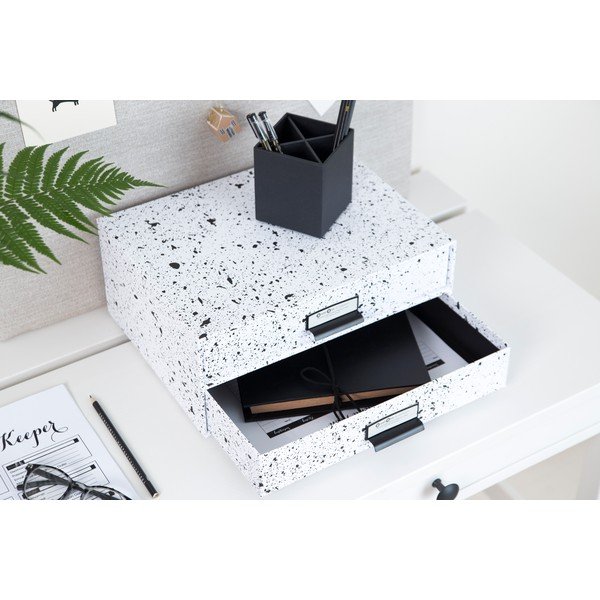 Черно-бяла кутия за чекмеджета с 2 отделения Birger - Bigso Box of Sweden-image-2