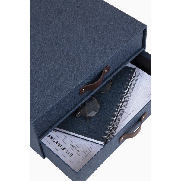 Тъмносин органайзер на 2 нива , 33 x 25,5 cm Birger - Bigso Box of Sweden-image-3