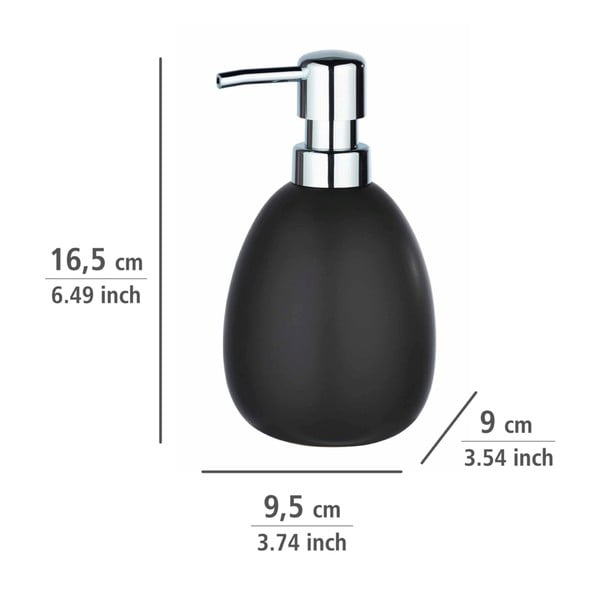 Матово черен керамичен дозатор за сапун Polaris - Wenko-image-3