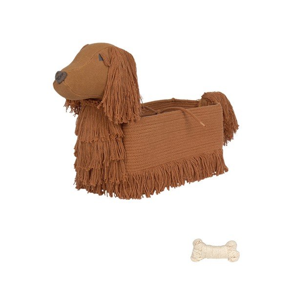 Кафява текстилна детска кошница за играчки 68x24x35 cm Poppy – Lorena Canals