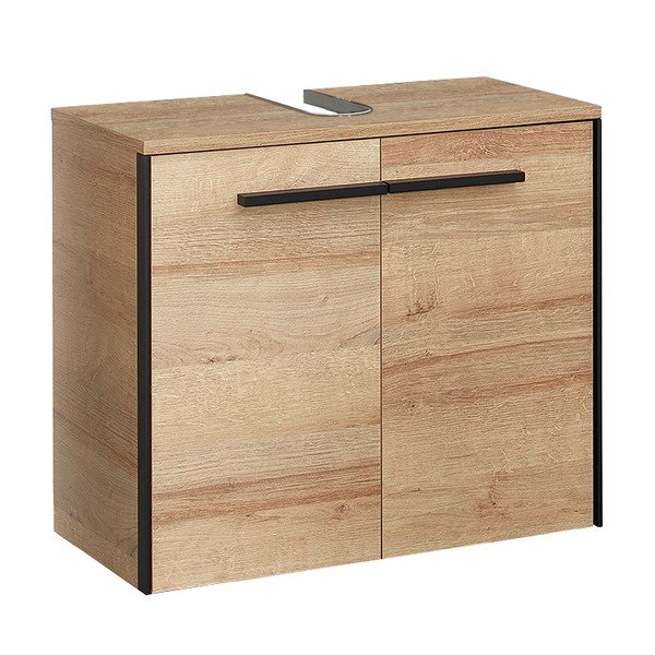 Стенен шкаф за мивка от декор от дъб  в естествен цвят 53x60 cm Quickset 395 – Pelipal-image-2