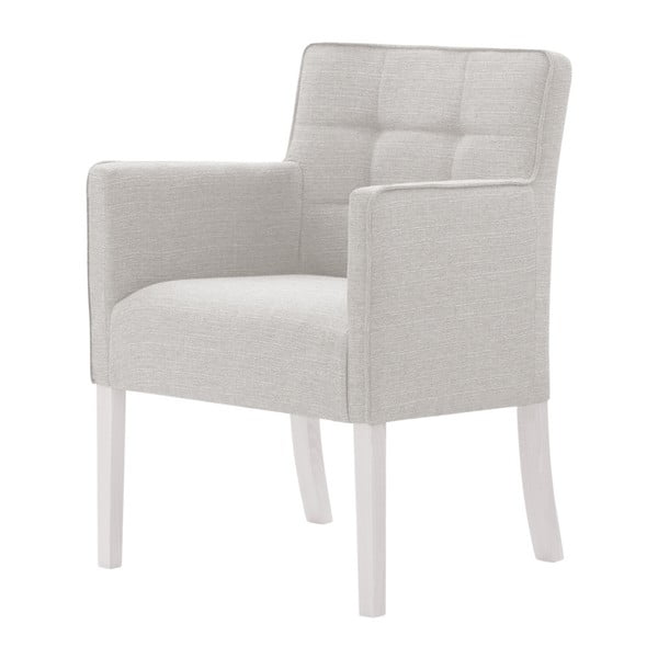 Krémová židle s bílými nohami Ted Lapidus Maison Freesia