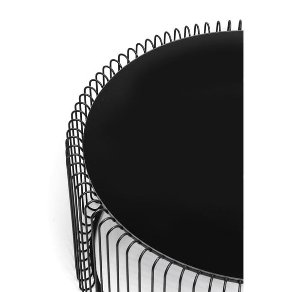 Комплект от 2 черни маси за съхранение Wire Big - Kare Design-image-4