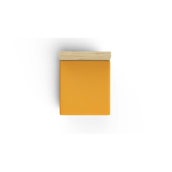 Жълт чаршаф от еластичен памук 140x190 cm - Mijolnir