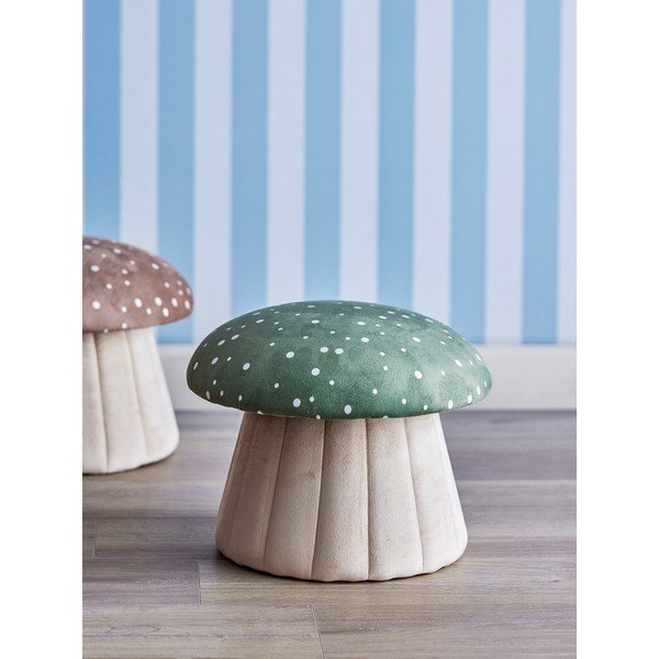 Зелен/бежов детски пуф Lue – Bloomingville Mini-image-1