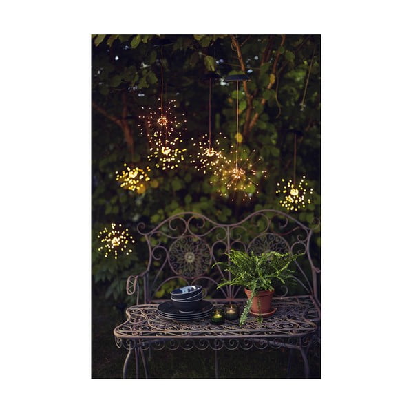 Външно соларно LED осветително тяло с бели светодиоди, височина 100 cm Firework - Star Trading-image-1