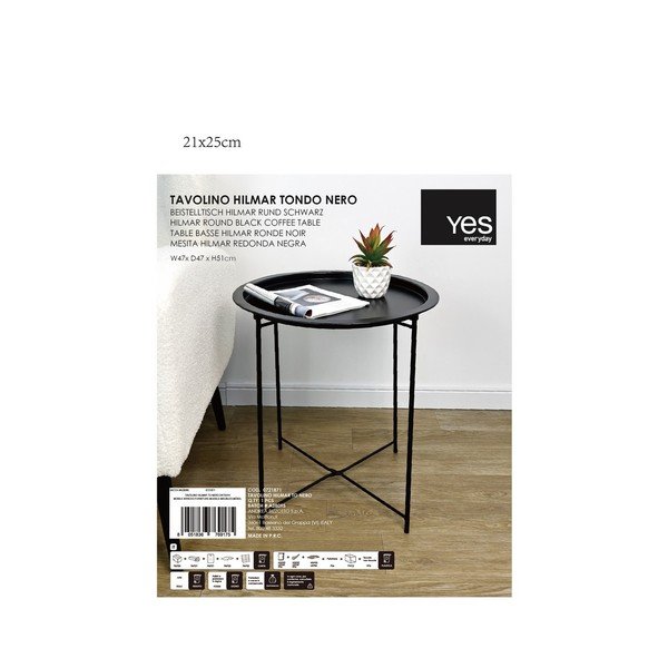 Метална кръгла странична масичка ø 47 cm Hilmar – Yes Everyday-image-3