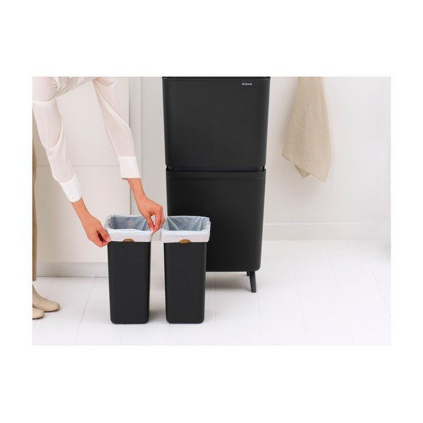 Тъмносиво пластмасово кошче за боклук 25+10+10 l за рециклиране SortUp Recycle Hi – Brabantia-image-3