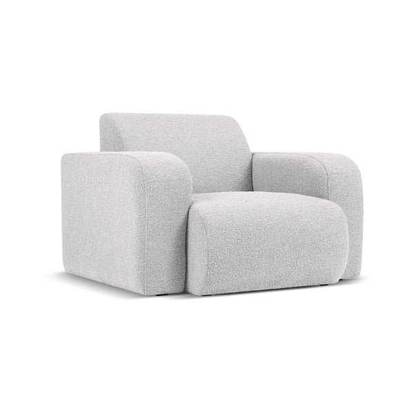 Светлосиво кресло от плат букле Molino - Micadoni Home