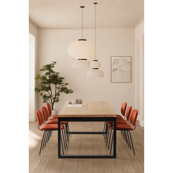 Трапезна маса с дъбов плот 100x220 cm Rina – Marckeric-image-1