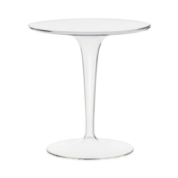 Bílý stolek Kartell Tip Top Glass