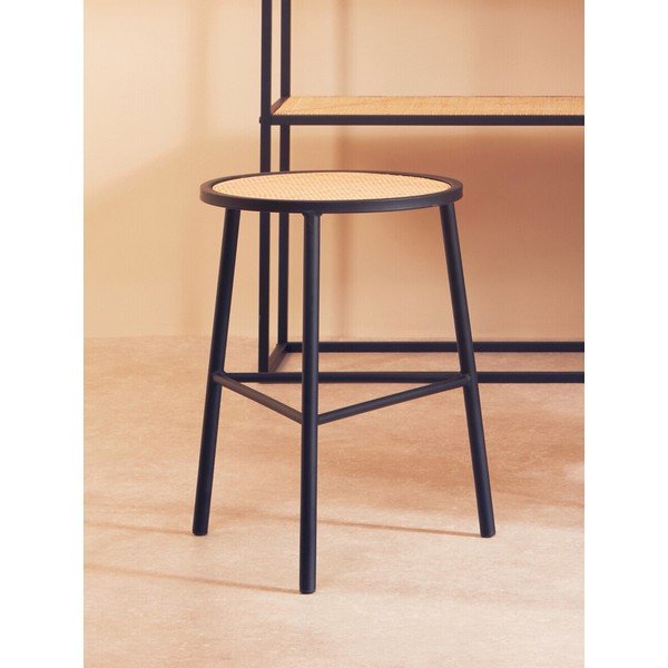 Черен/в естествен цвят ратанов стол Depok – Premier Housewares-image-1
