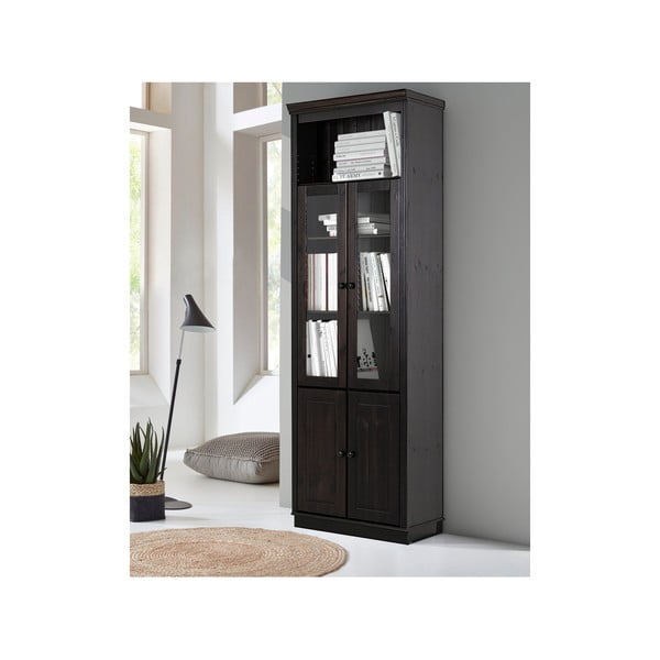 Кафява витрина от масивен бор 74x223 cm Anita – Støraa-image-2