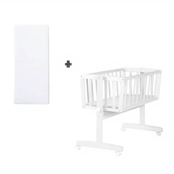 Бяла люлка 40x90 cm на колелца – Roba-image-4