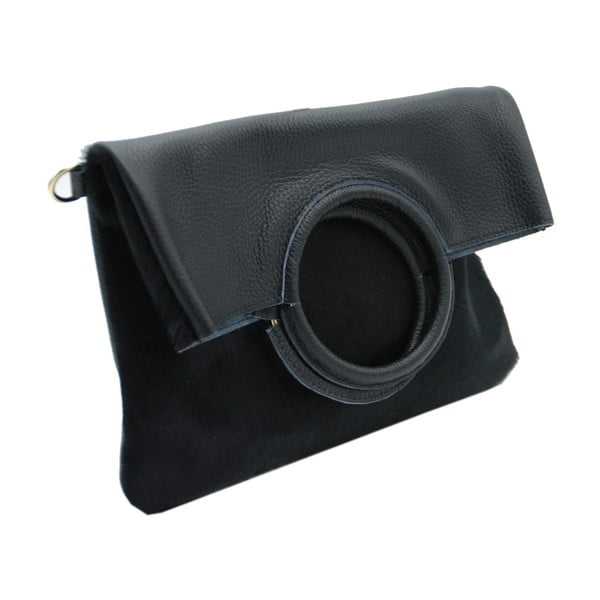 Черна чанта / портмоне от естествена кожа Laruzzo - Andrea Cardone