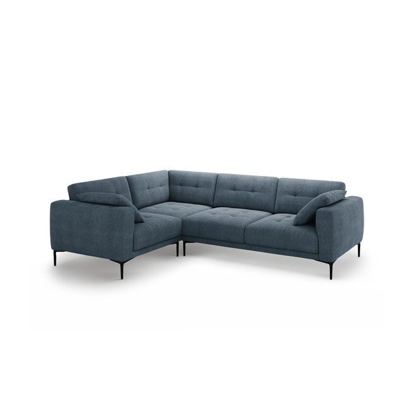 Тъмносин ъглов диван (ляв ъгъл/L форма) Bemy – Micadoni 