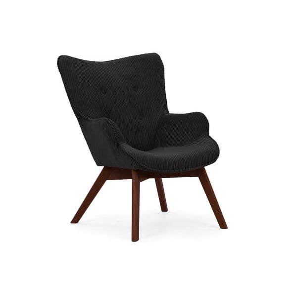Черно кресло от рипсено кадифе Niko – Ropez