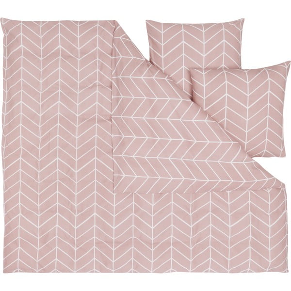 Розово фланелено спално бельо за двойно легло , 200 x 200 cm - Westwing Collection