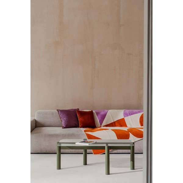 Зелена масичка за кафе със стъклен плот 55x105 cm Kob – noo.ma-image-1