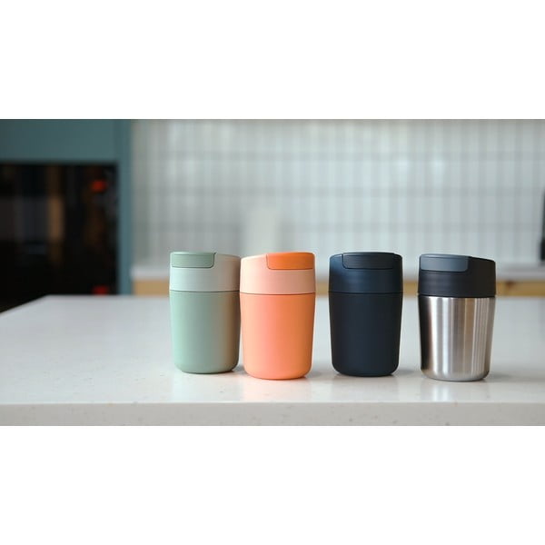 Чаша за пътуване в тъмно синьо лъскаво сребро 340 ml Sipp - Joseph Joseph-image-1